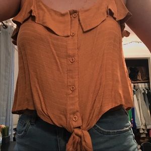 Yellow Tie-Up Tank Top